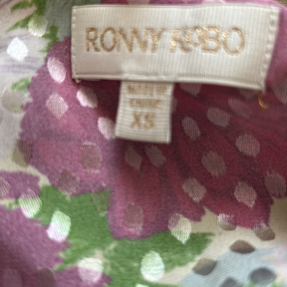 Worn once Ronny Kobo Bianca Floral Tie Top - Picture 4 of 4